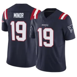 Men's Kobee Minor New England Patriots No.19 Limited Vapor F.U.S.E. Jersey - Navy