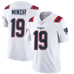 Men's Kobee Minor New England Patriots No.19 Limited Vapor Untouchable Jersey - White
