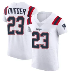 Men's Kyle Dugger New England Patriots No.23 Elite Vapor Untouchable Jersey - White