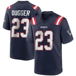Men's Kyle Dugger New England Patriots No.23 Game Team Color Jersey - Navy Blue