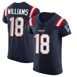Men's Kyle Williams New England Patriots No.18 Elite Team Color Vapor Untouchable Jersey - Navy