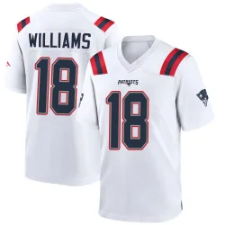 Men's Kyle Williams New England Patriots No.18 Game Jersey - White