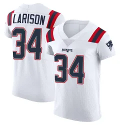 Men's Lan Larison New England Patriots No.34 Elite Vapor Untouchable Jersey - White