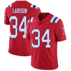 Men's Lan Larison New England Patriots No.34 Limited Vapor Untouchable Alternate Jersey - Red