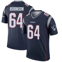 Men's Layden Robinson New England Patriots No.64 Legend Jersey - Navy