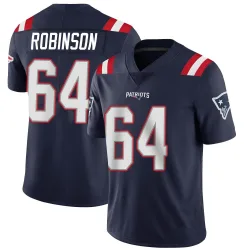Men's Layden Robinson New England Patriots No.64 Limited Team Color Vapor Untouchable Jersey - Navy