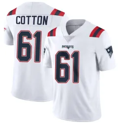 Men's Lester Cotton New England Patriots No.61 Limited Vapor Untouchable Jersey - White