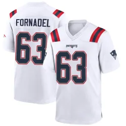 Men's Liam Fornadel New England Patriots No.63 Game Jersey - White
