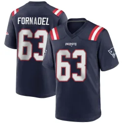 Men's Liam Fornadel New England Patriots No.63 Game Team Color Jersey - Navy Blue