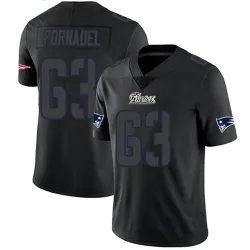 Men's Liam Fornadel New England Patriots No.63 Limited Jersey - Black Impact