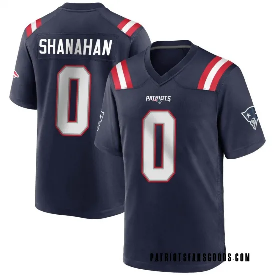Men's Liam Shanahan New England Patriots No.0 Game Team Color Jersey - Navy Blue
