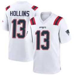 Men's Mack Hollins New England Patriots No.13 Game Jersey - White