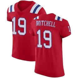 Men's Malcolm Mitchell New England Patriots No.19 Elite Vapor Untouchable Alternate Jersey - Red