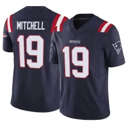 Men's Malcolm Mitchell New England Patriots No.19 Limited Vapor F.U.S.E. Jersey - Navy
