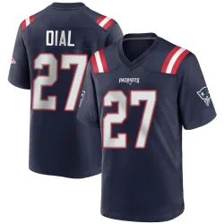 Men's Marcellas Dial Jr. New England Patriots No.27 Game Team Color Jersey - Navy Blue