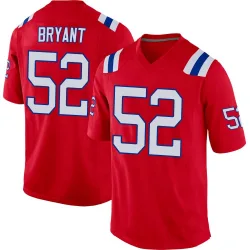 Men's Marcus Bryant New England Patriots No.52 Game Alternate Jersey - Red