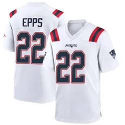 Men's Marcus Epps New England Patriots No.22 Game Jersey - White