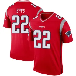 Men's Marcus Epps New England Patriots No.22 Legend Inverted Jersey - Red