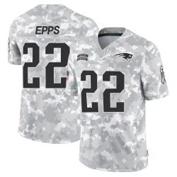 Men's Marcus Epps New England Patriots No.22 Limited 2024 Salute to Service Jersey - Arctic Camo