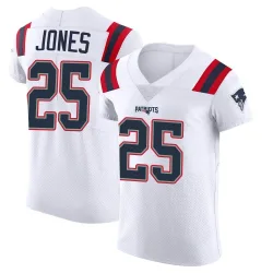 Men's Marcus Jones New England Patriots No.25 Elite Vapor Untouchable Jersey - White