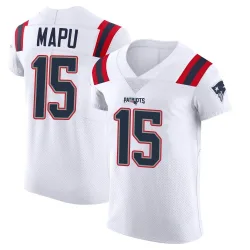 Men's Marte Mapu New England Patriots No.15 Elite Vapor Untouchable Jersey - White