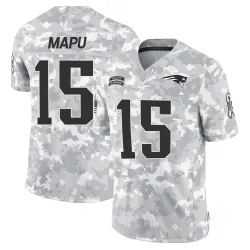 Men's Marte Mapu New England Patriots No.15 Limited 2024 Salute to Service Jersey - Arctic Camo