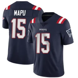 Men's Marte Mapu New England Patriots No.15 Limited Team Color Vapor Untouchable Jersey - Navy