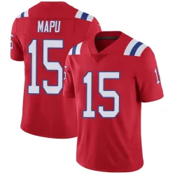 Men's Marte Mapu New England Patriots No.15 Limited Vapor Untouchable Alternate Jersey - Red
