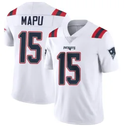 Men's Marte Mapu New England Patriots No.15 Limited Vapor Untouchable Jersey - White