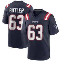 Men's Mehki Butler New England Patriots No.63 Game Team Color Jersey - Navy Blue