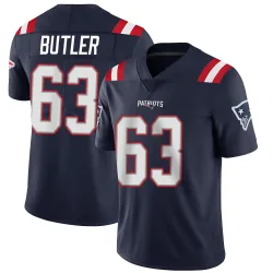Men's Mehki Butler New England Patriots No.63 Limited Team Color Vapor Untouchable Jersey - Navy