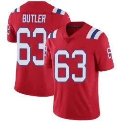 Men's Mehki Butler New England Patriots No.63 Limited Vapor Untouchable Alternate Jersey - Red