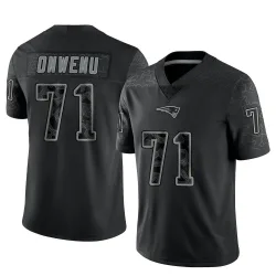 Men's Mike Onwenu New England Patriots No.71 Limited Reflective Jersey - Black