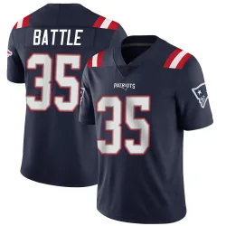 Men's Miles Battle New England Patriots No.35 Limited Team Color Vapor Untouchable Jersey - Navy