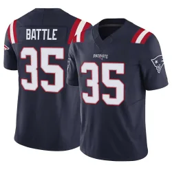Men's Miles Battle New England Patriots No.35 Limited Vapor F.U.S.E. Jersey - Navy