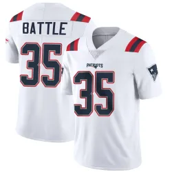 Men's Miles Battle New England Patriots No.35 Limited Vapor Untouchable Jersey - White