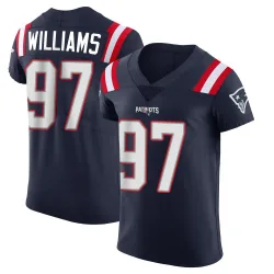 Men's Milton Williams New England Patriots No.97 Elite Team Color Vapor Untouchable Jersey - Navy