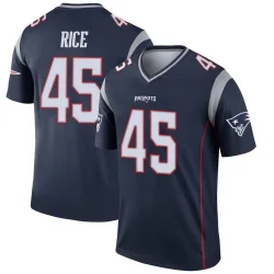 Men's Monty Rice New England Patriots No.45 Legend Jersey - Navy