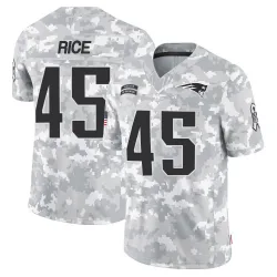Men's Monty Rice New England Patriots No.45 Limited 2024 Salute to Service Jersey - Arctic Camo