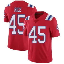 Men's Monty Rice New England Patriots No.45 Limited Vapor Untouchable Alternate Jersey - Red