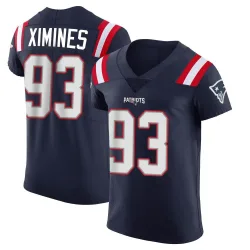 Men's Oshane Ximines New England Patriots No.93 Elite Team Color Vapor Untouchable Jersey - Navy