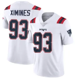 Men's Oshane Ximines New England Patriots No.93 Limited Vapor Untouchable Jersey - White