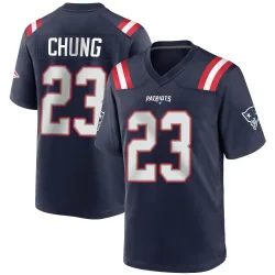 Men's Patrick Chung New England Patriots No.23 Game Team Color Jersey - Navy Blue