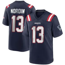 Men's Quinn Nordin New England Patriots No.13 Game Team Color Jersey - Navy Blue