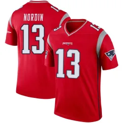 Men's Quinn Nordin New England Patriots No.13 Legend Inverted Jersey - Red