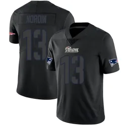Men's Quinn Nordin New England Patriots No.13 Limited Jersey - Black Impact