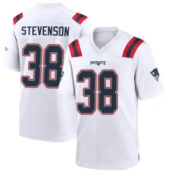 Men's Rhamondre Stevenson New England Patriots No.38 Game Jersey - White