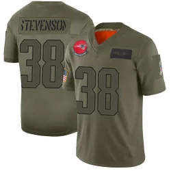 Men's Rhamondre Stevenson New England Patriots No.38 Limited 2019 Salute to Service Jersey - Camo