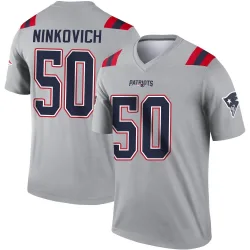Men's Rob Ninkovich New England Patriots No.50 Legend Inverted Jersey - Gray