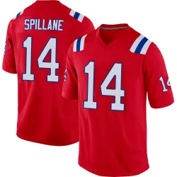 Men's Robert Spillane New England Patriots No.14 Game Alternate Jersey - Red